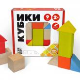 купити: Настільна гра Дерев'яні кубики кольорові 9 шт.