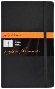 блокнот Leo Planner 130 х 210 мм черный на резинке купить