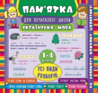 купити: Книга Українська мова. Усі види розборів. 1-4 класи